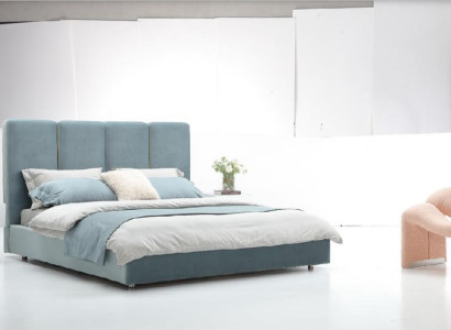 Bedroom 3 pcs. Set Bed 2x Bedside table Console Upholstery Beds Double Hotel